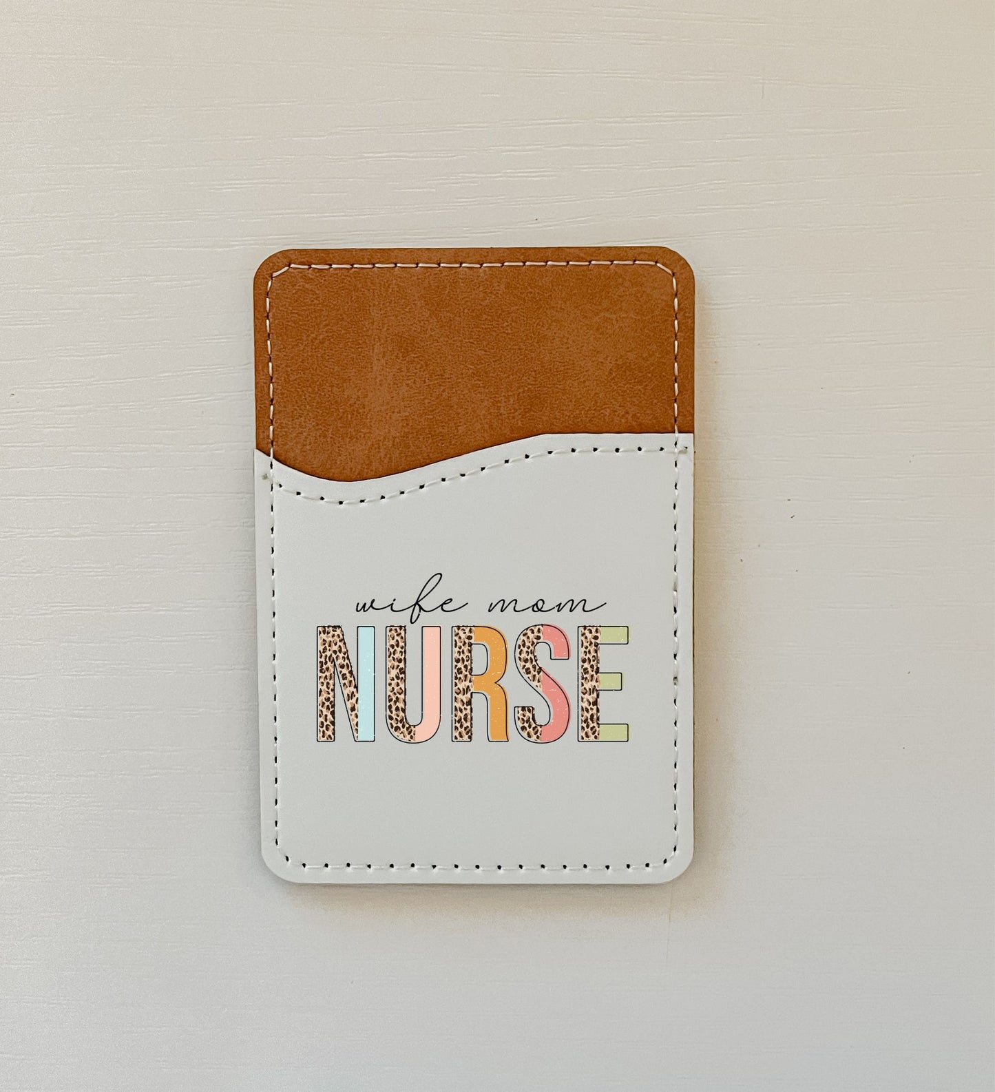 Cheetah Nurse Leather Card Holder (9 Options)