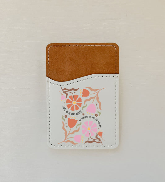 Boho Quotes Leather Card Holder (8 Options)