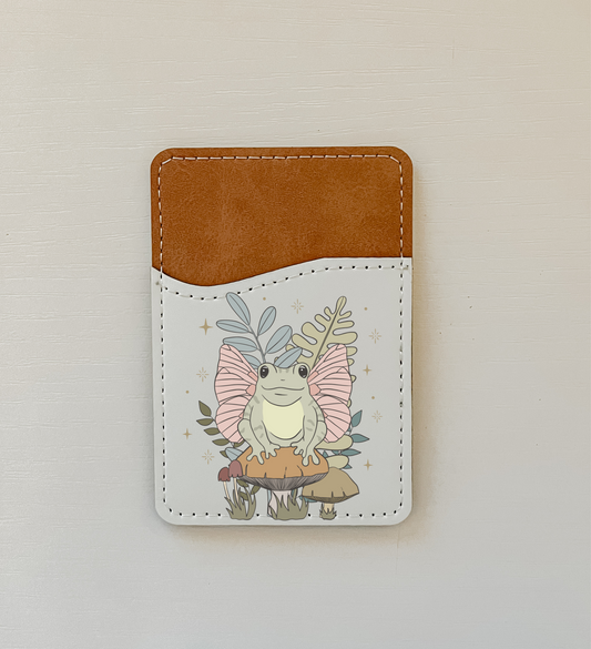 Butterfly Frog Leather Card Holder