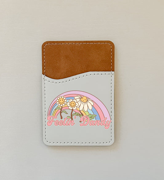 Groovy Flower Leather Card Holder (6 Options)