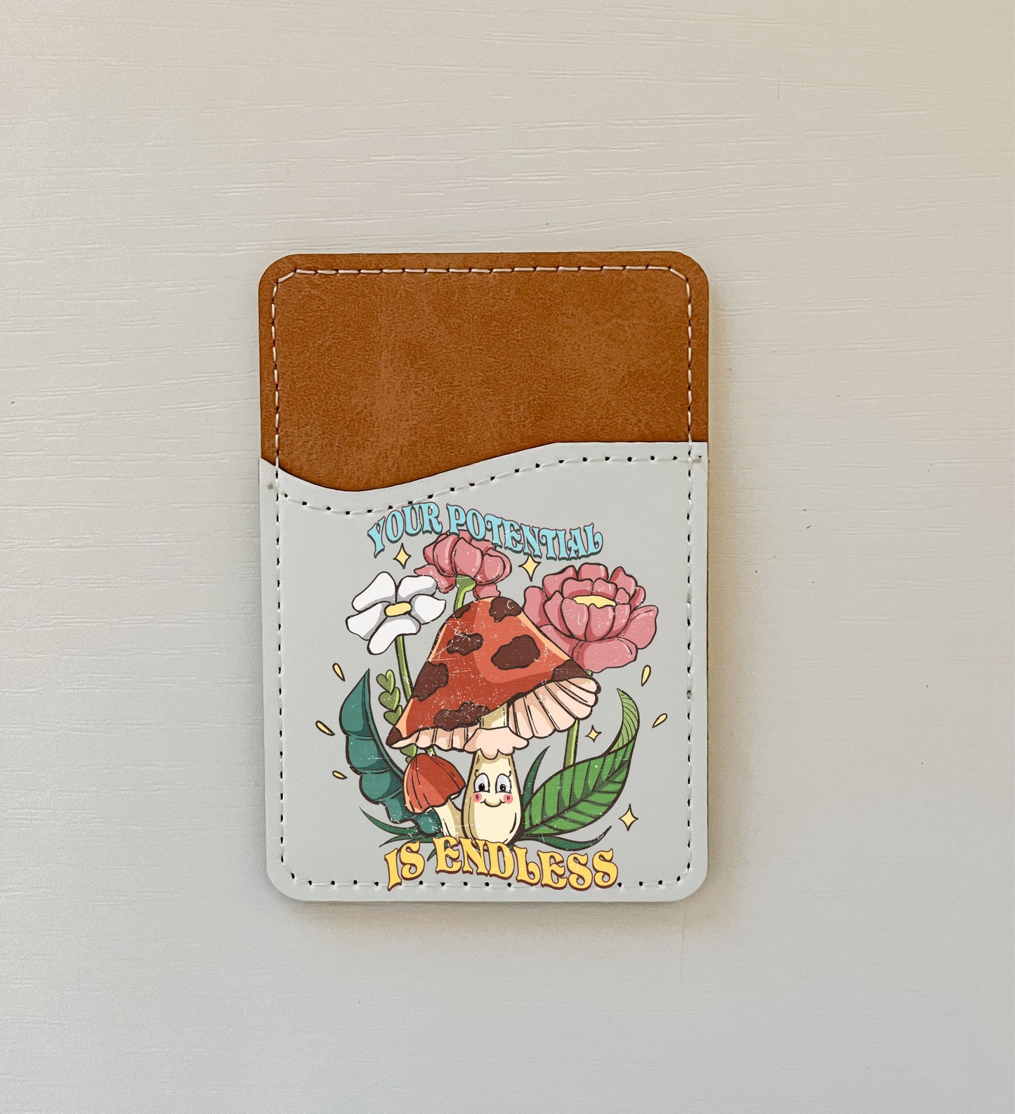 Misc Retro Vibes Leather Card Holder (13 Options)