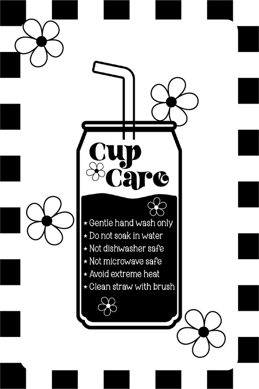 Thermal Packing Labels | Groovy Cup Care | 4x2"