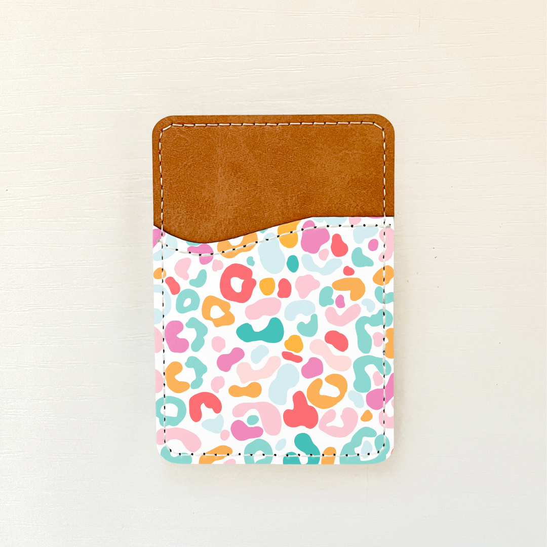 Colorful Animal Print Leather Card Holder