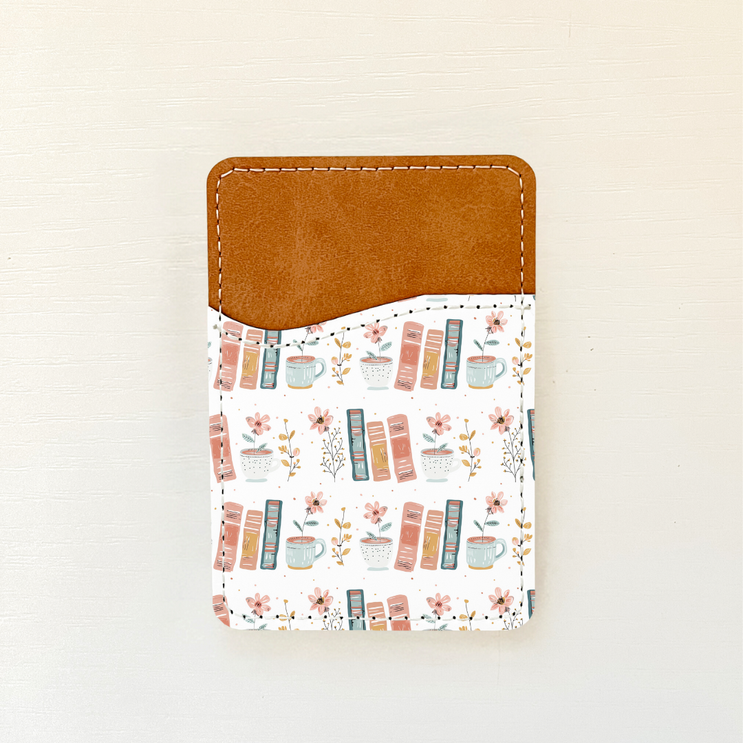 Floral Books Leather Card Holder (17 Options)