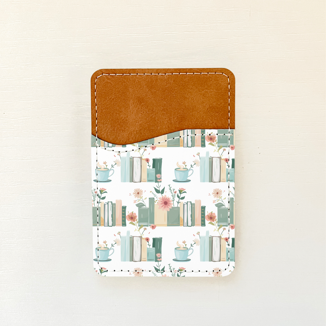 Floral Books Leather Card Holder (17 Options)