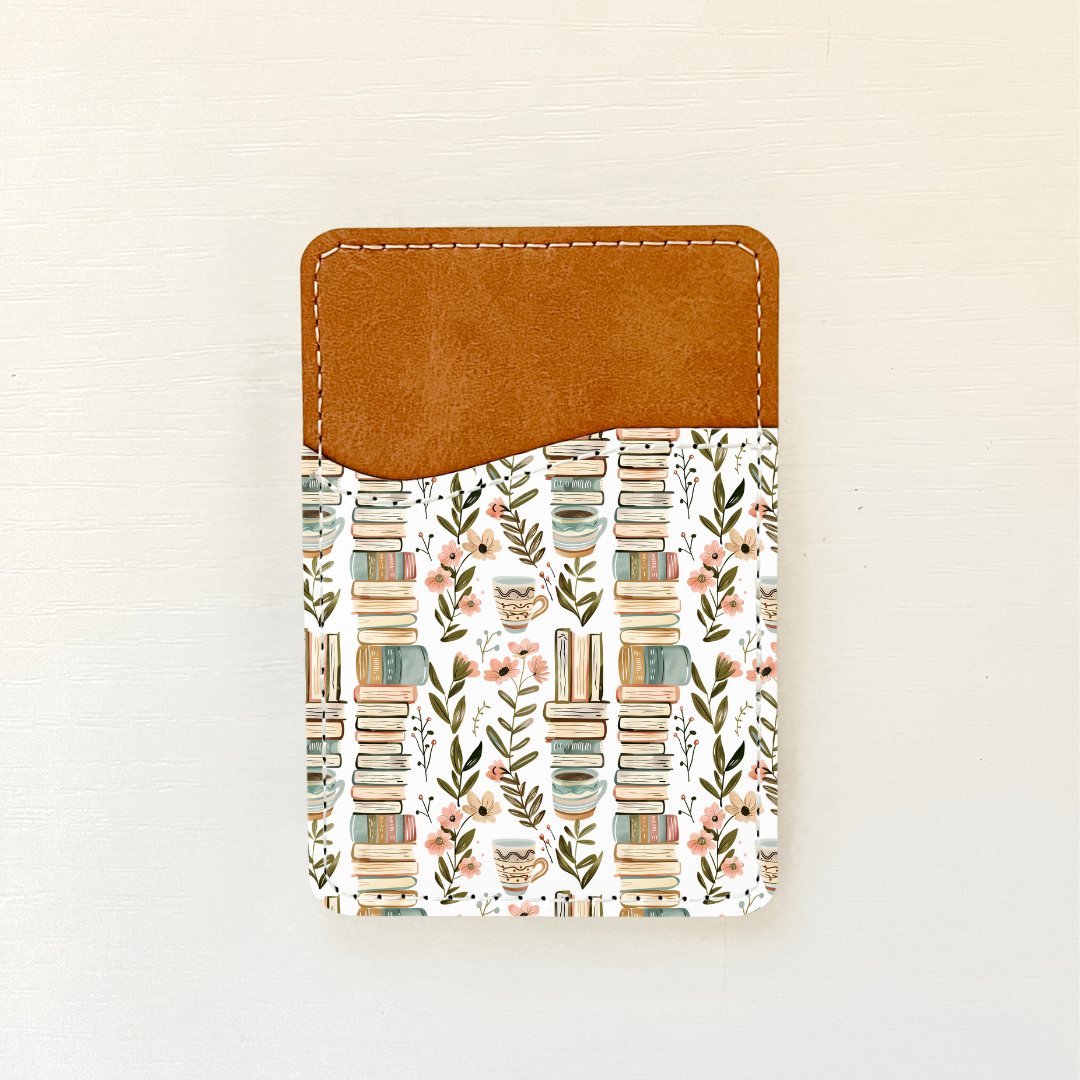 Floral Books Leather Card Holder (17 Options)