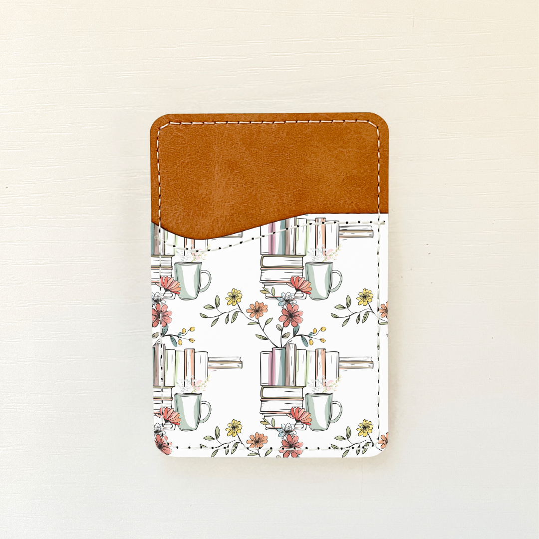 Floral Books Leather Card Holder (17 Options)