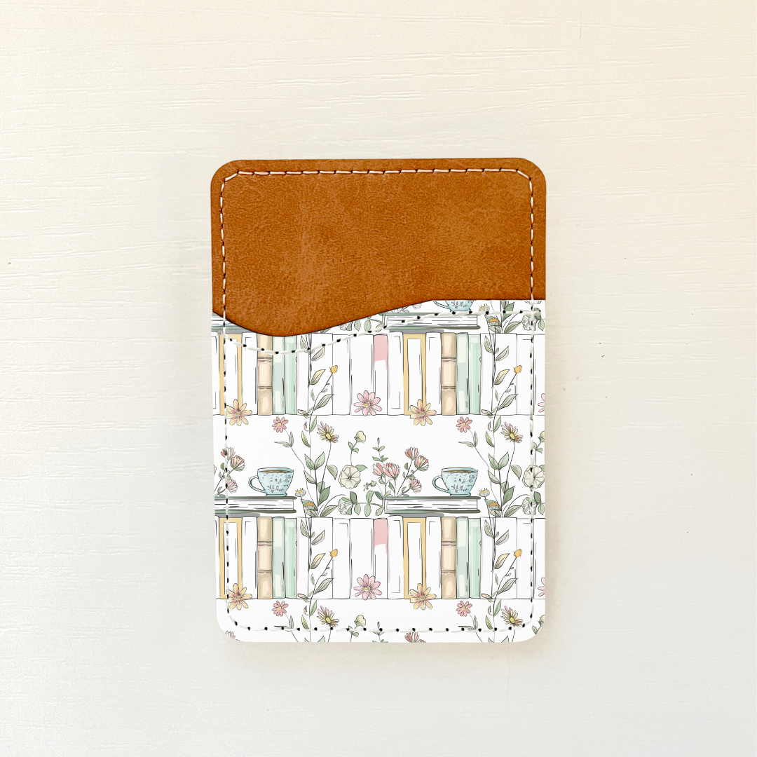 Floral Books Leather Card Holder (17 Options)