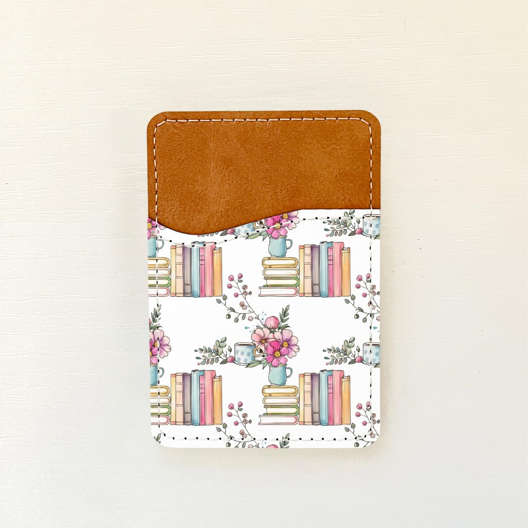 Floral Books Leather Card Holder (17 Options)