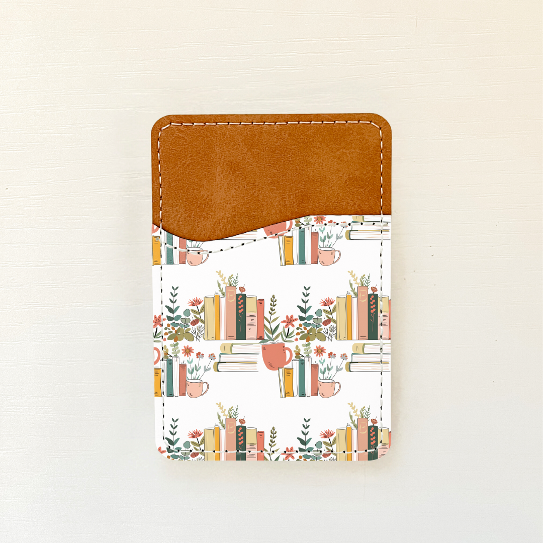 Floral Books Leather Card Holder (17 Options)