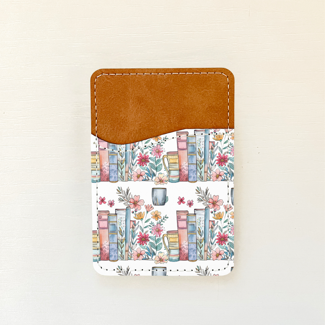 Floral Books Leather Card Holder (17 Options)