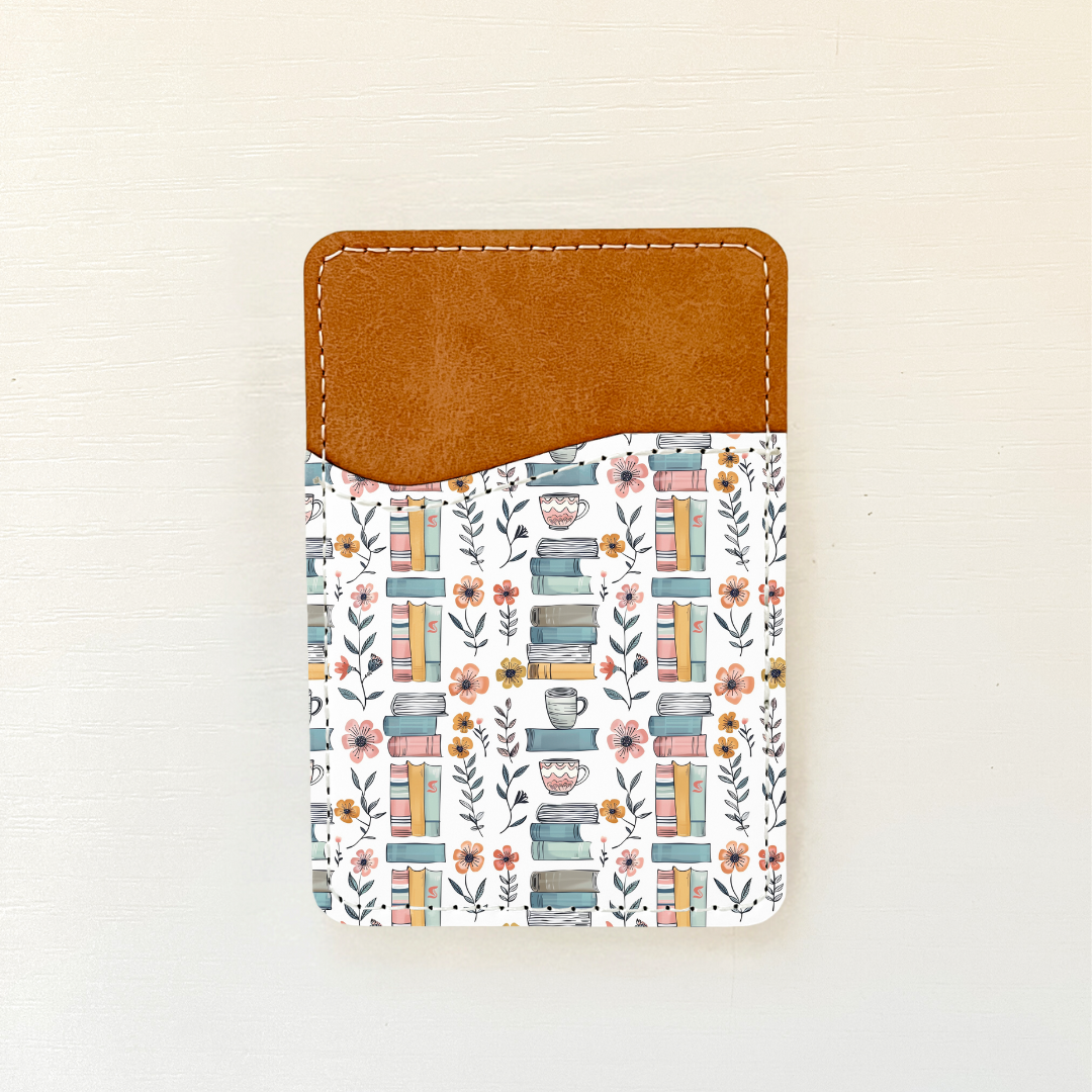 Floral Books Leather Card Holder (17 Options)