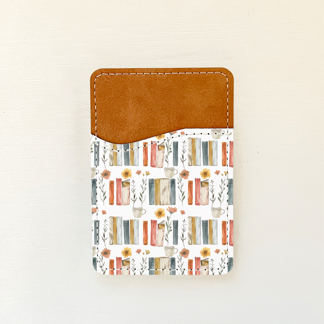 Floral Books Leather Card Holder (17 Options)