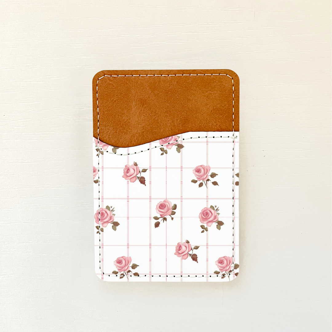 Pink Coquette Bows Leather Card Holder (22 Options)