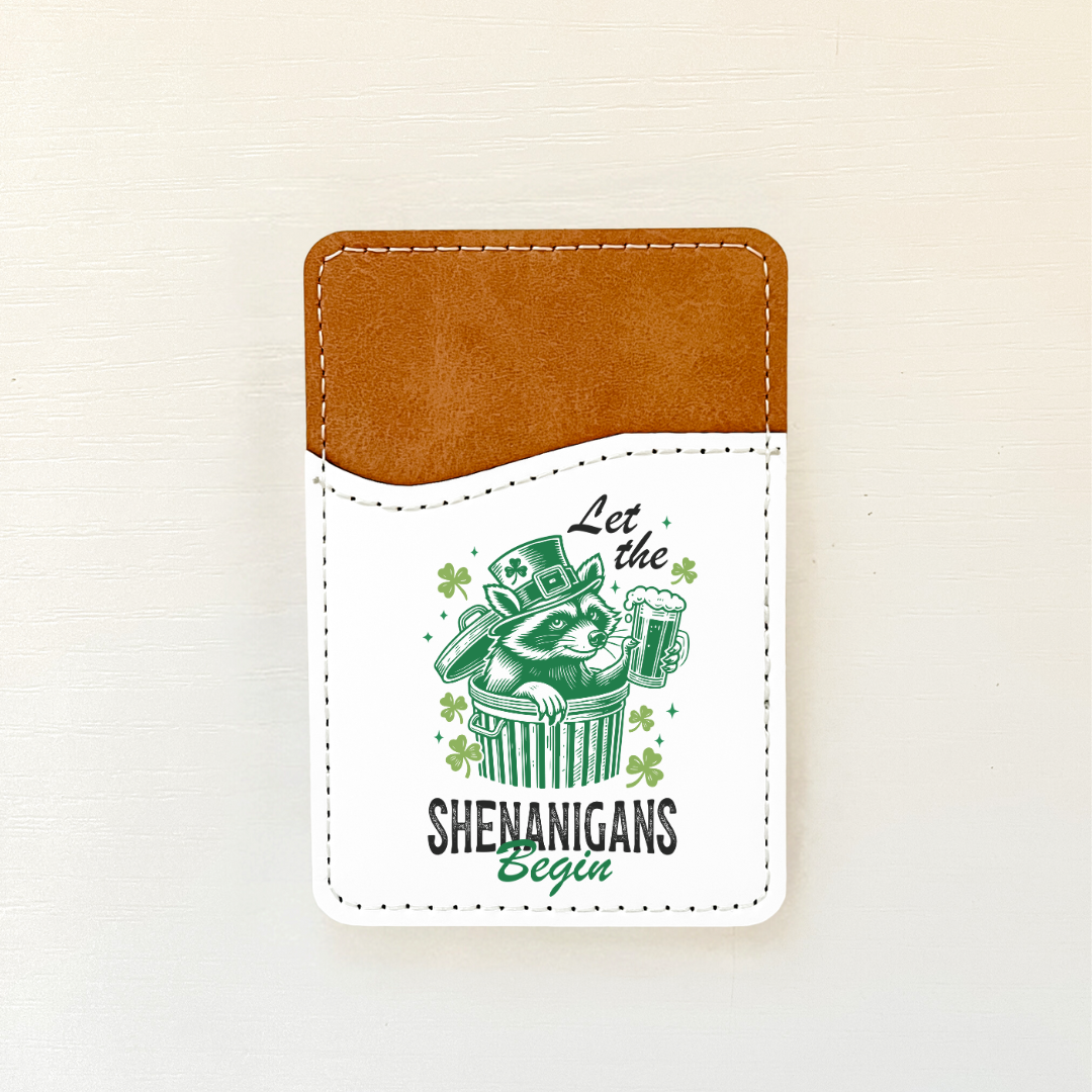 Saint Patricks Day Leather Card Holder (10 Options)