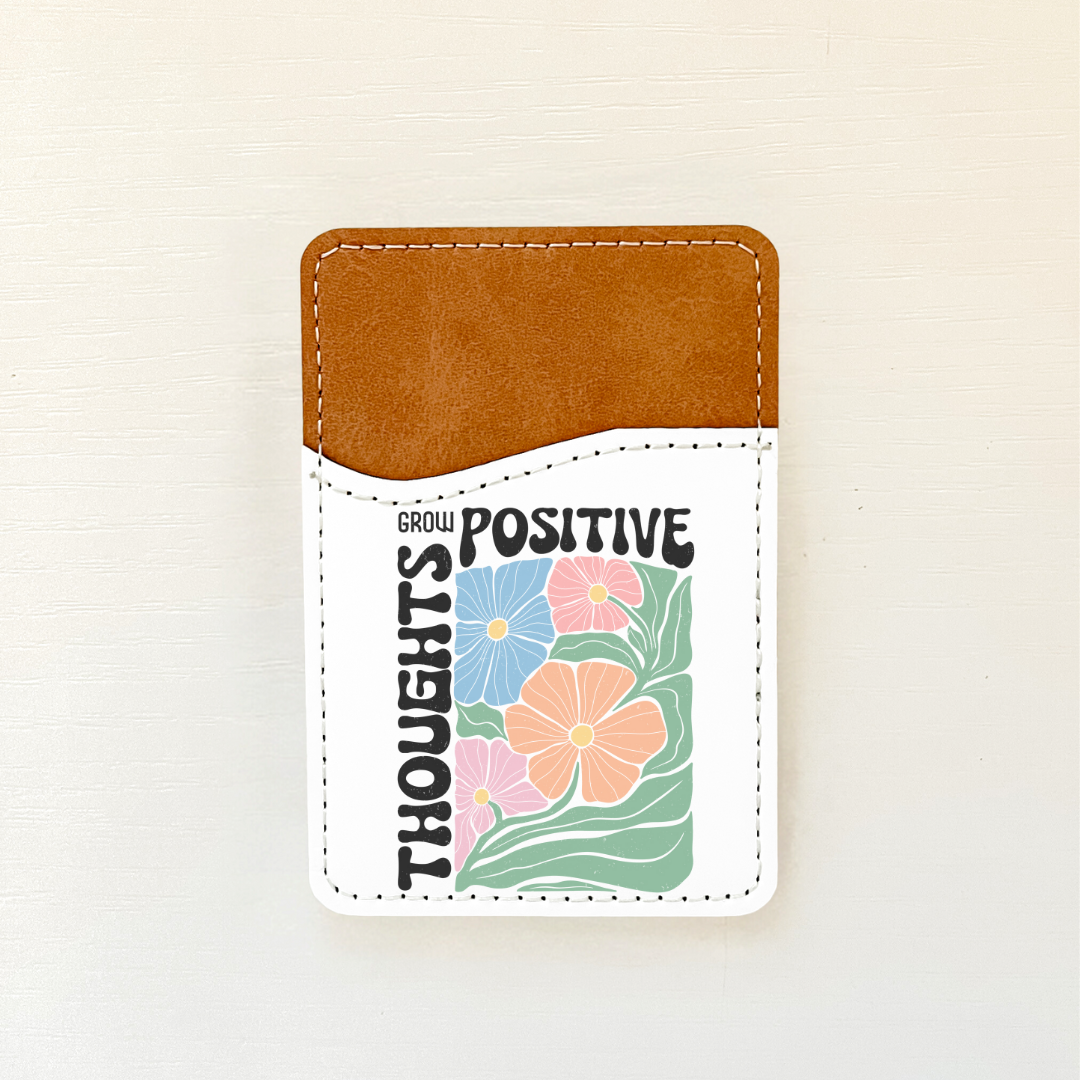 Boho Quotes Leather Card Holder (11 Options)