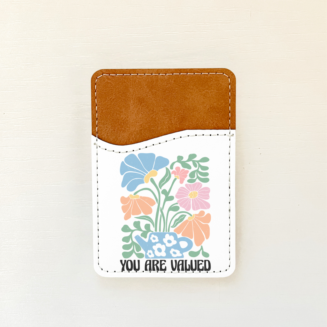 Boho Quotes Leather Card Holder (11 Options)