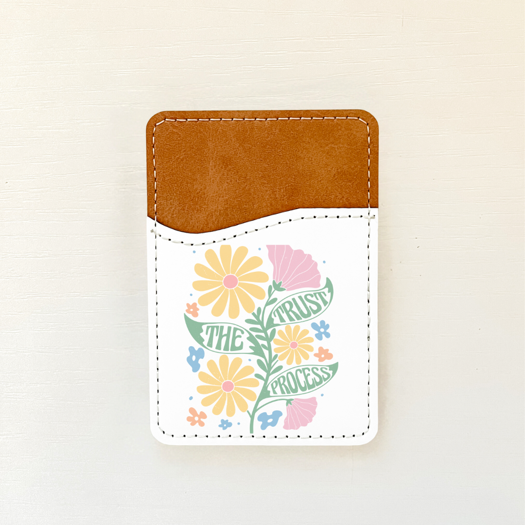 Boho Quotes Leather Card Holder (11 Options)