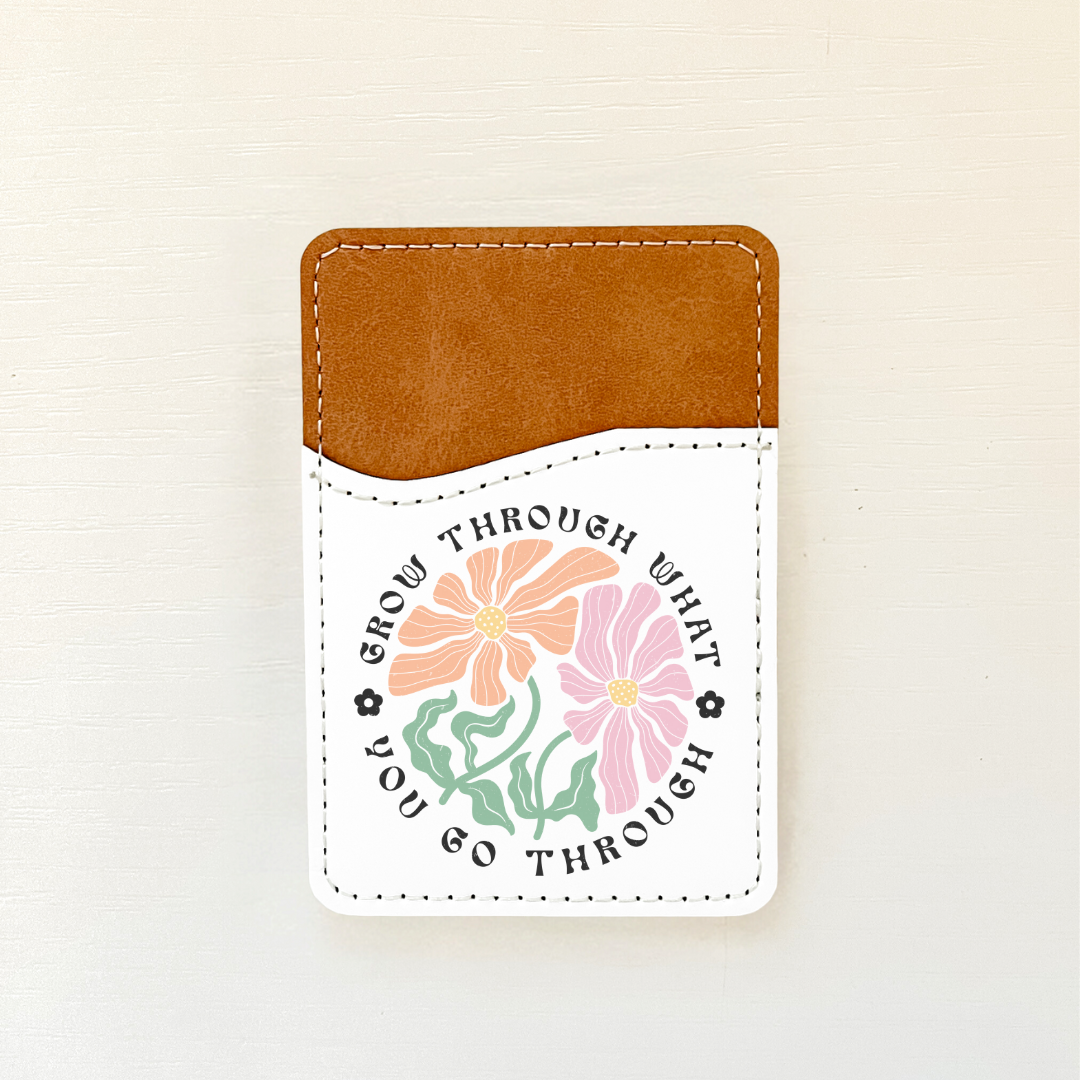 Boho Quotes Leather Card Holder (11 Options)