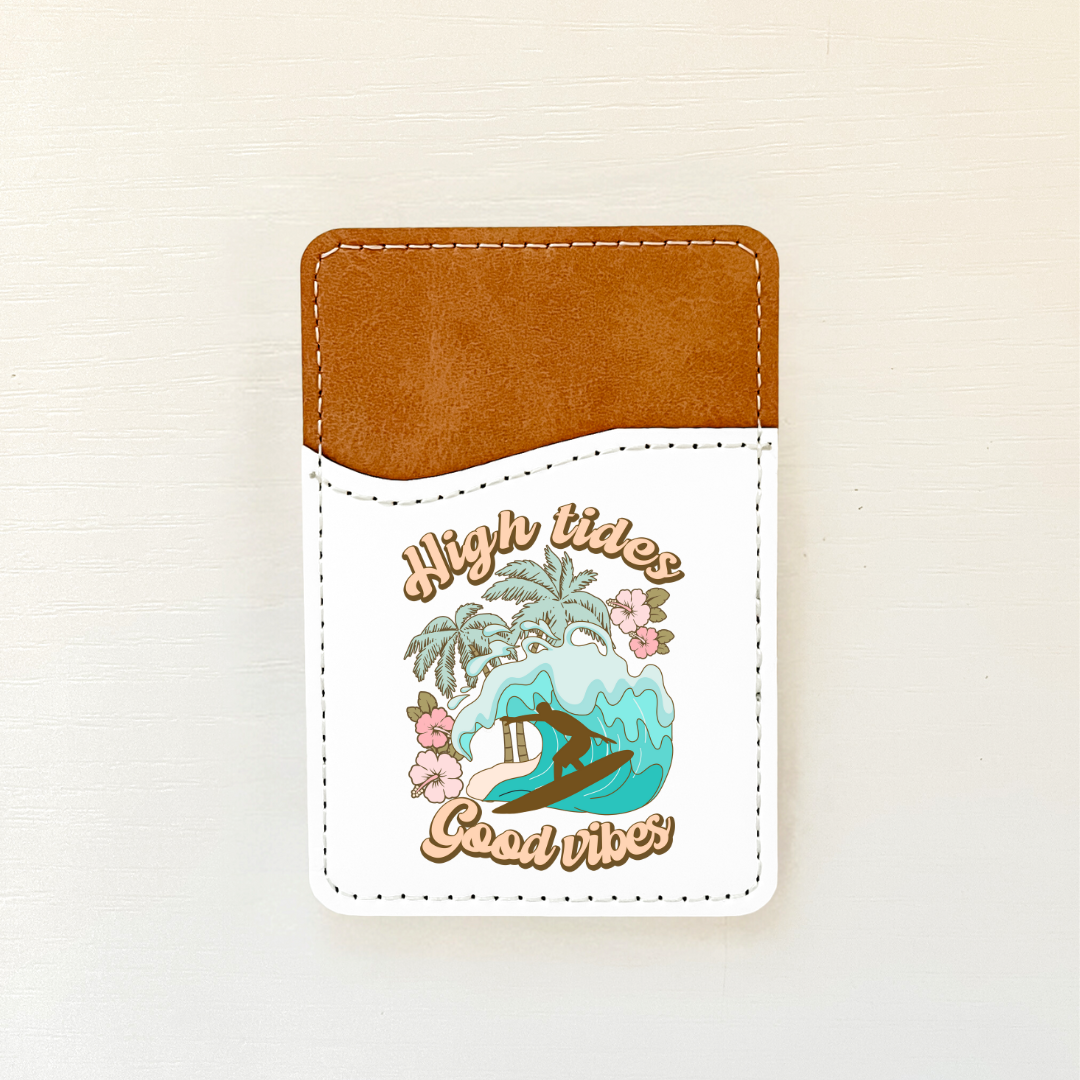 Vintage Beach Leather Card Holder (10 Options)