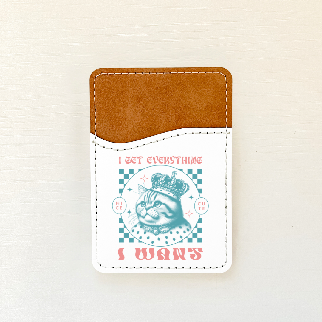 Vintage Cats Leather Card Holder (12 Options)