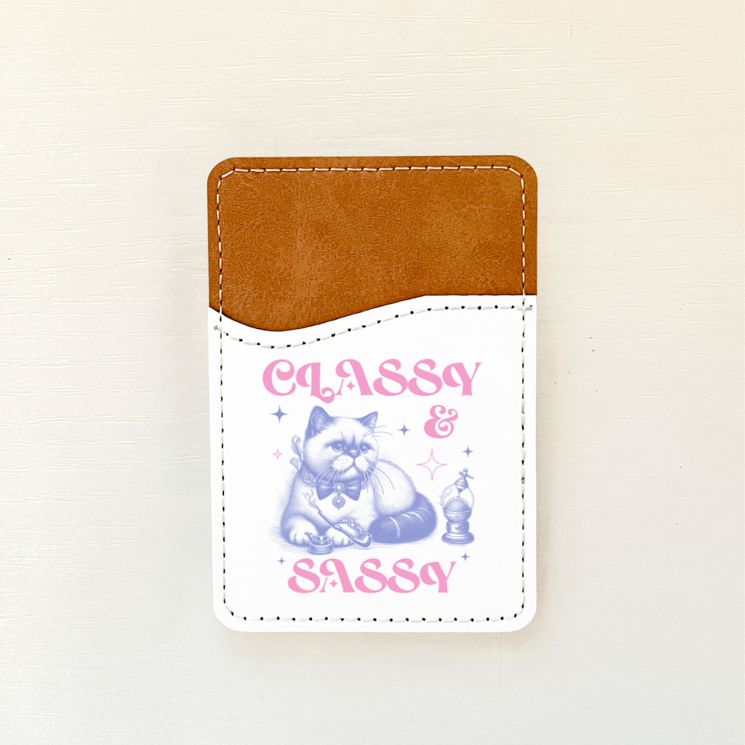 Vintage Cats Leather Card Holder (12 Options)