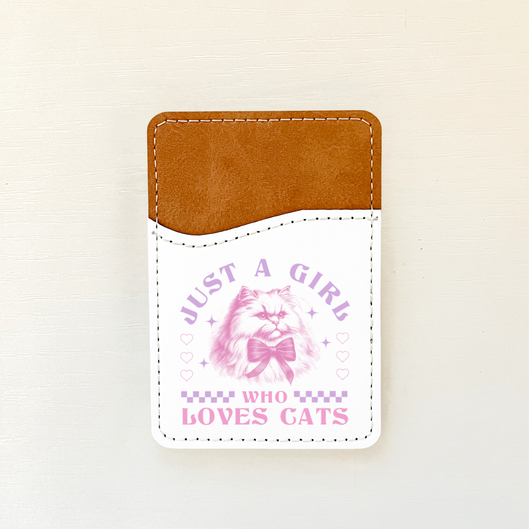 Vintage Cats Leather Card Holder (12 Options)