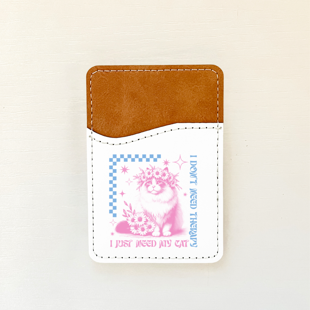 Vintage Cats Leather Card Holder (12 Options)