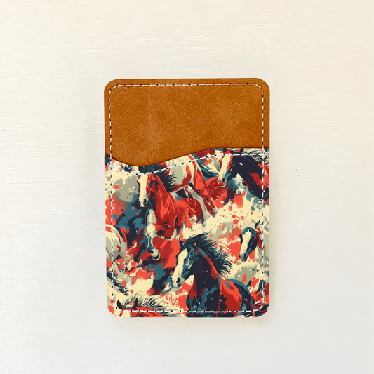 Horses Leather Card Holder (10 Options)