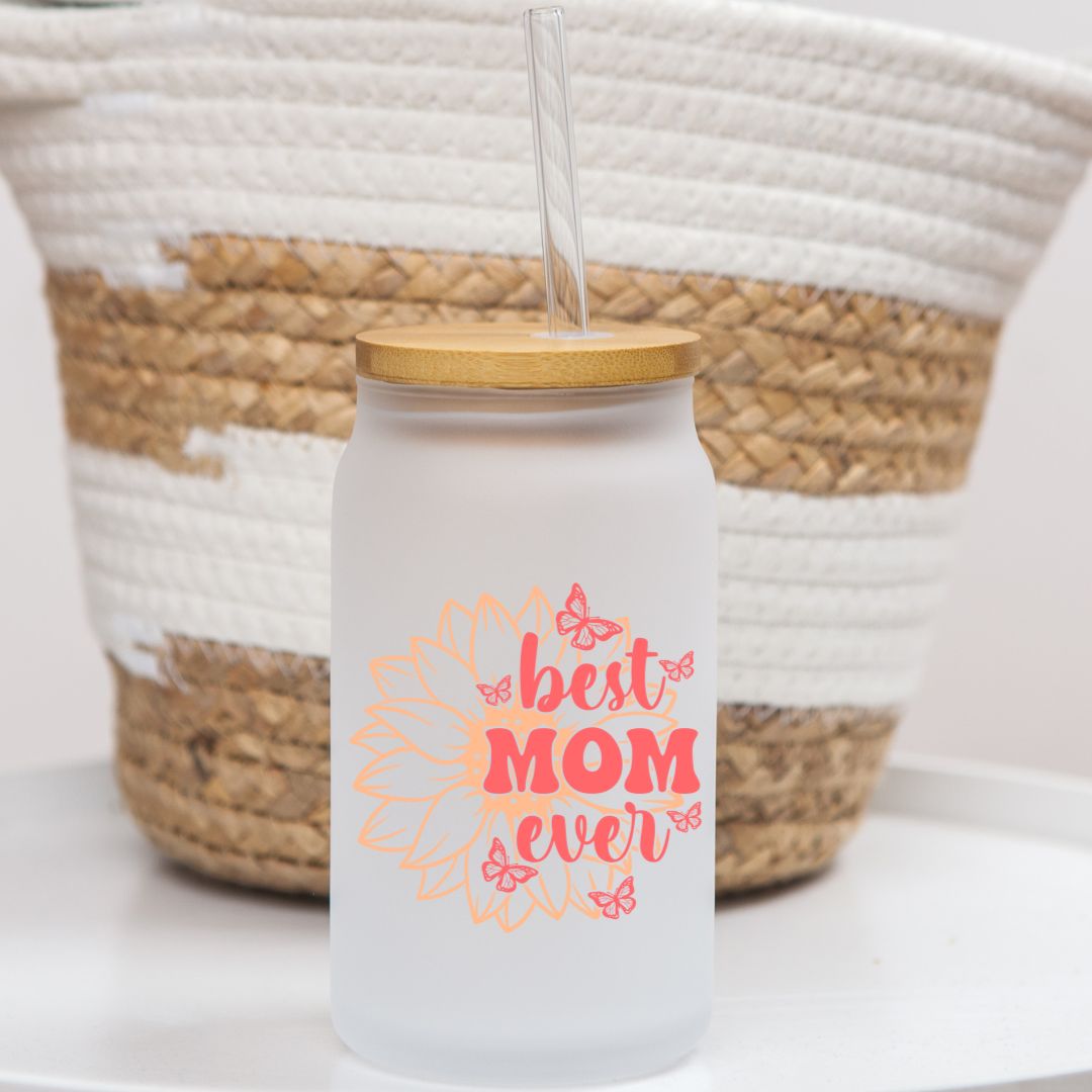 16 oz Frosted Glass Can | Mom's Day (19 Options)