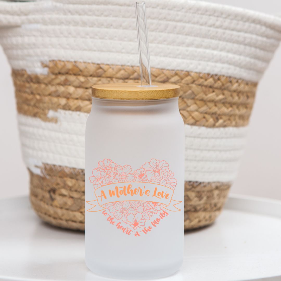 16 oz Frosted Glass Can | Mom's Day (19 Options)