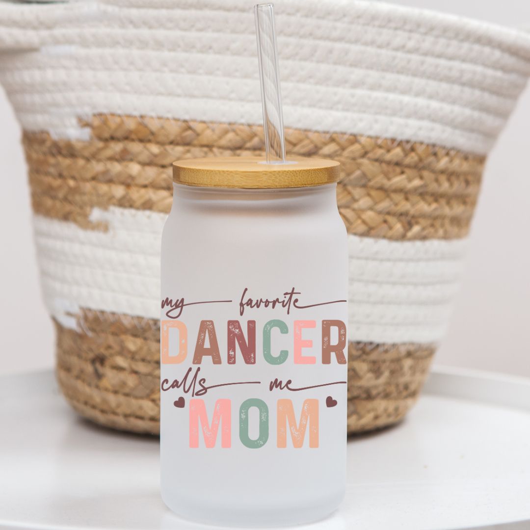 16 oz Frosted Glass Can | Magenta Mom (15 Options)