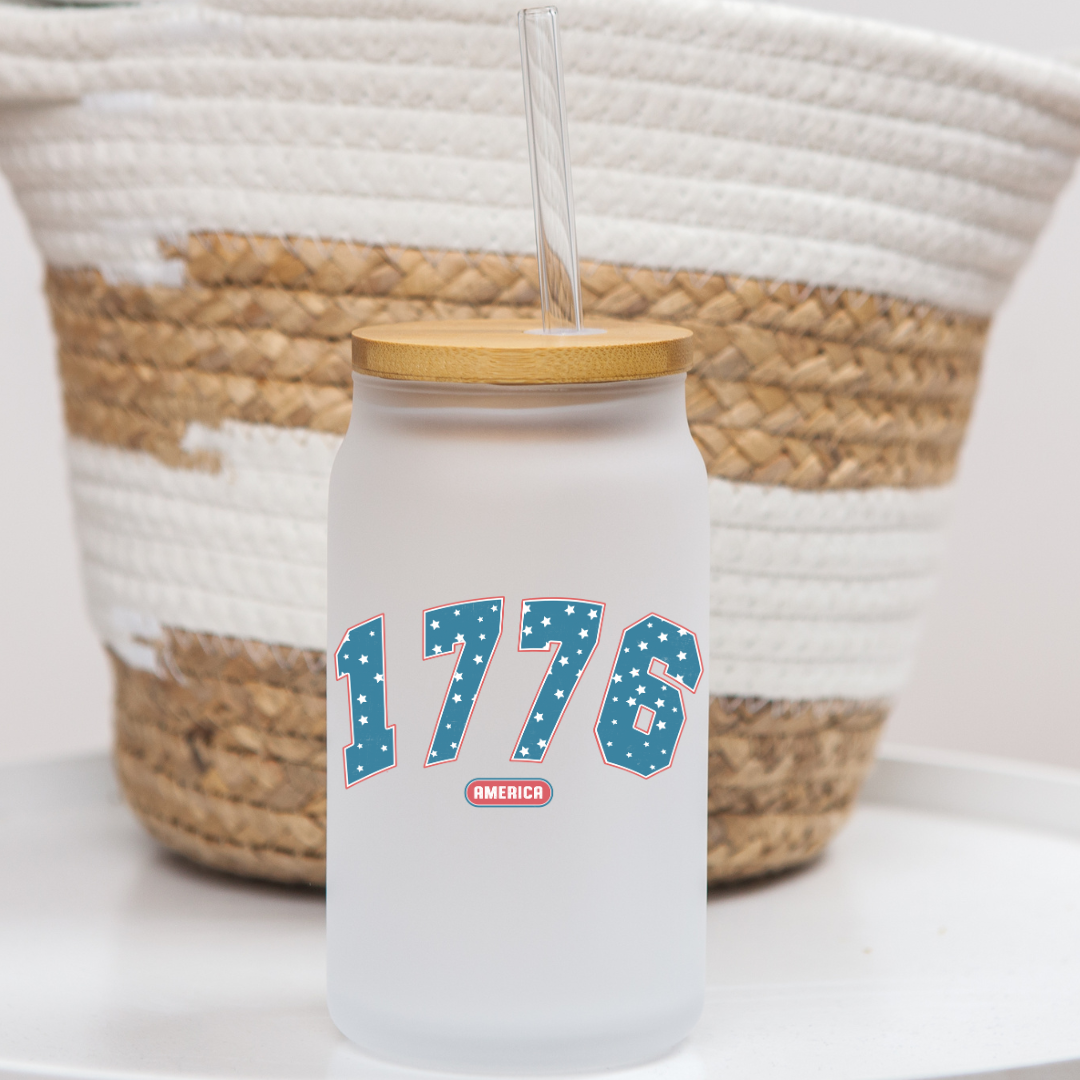 16 oz Frosted Glass Can | Independence Day (15 Options)