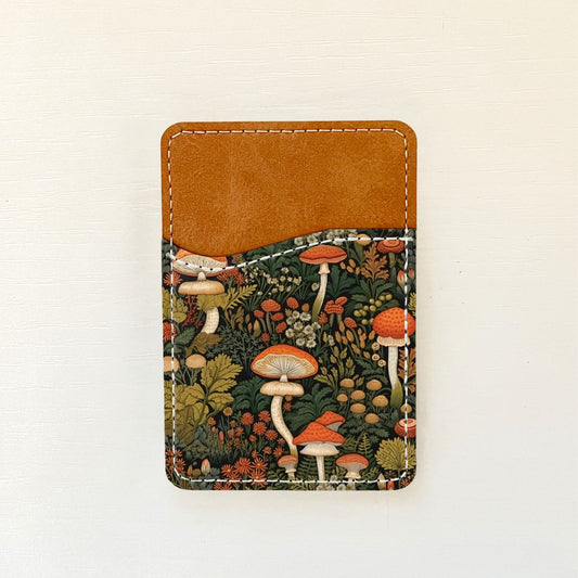 Mushroom Fields Leather Card Holder (14 Options)