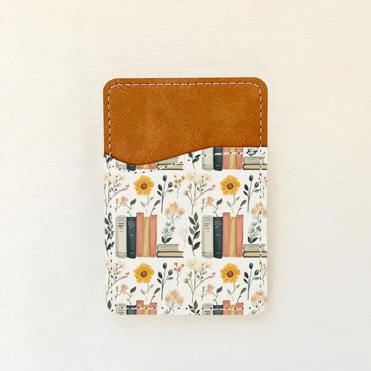 Bookish Florals Leather Card Holder (15 Options)