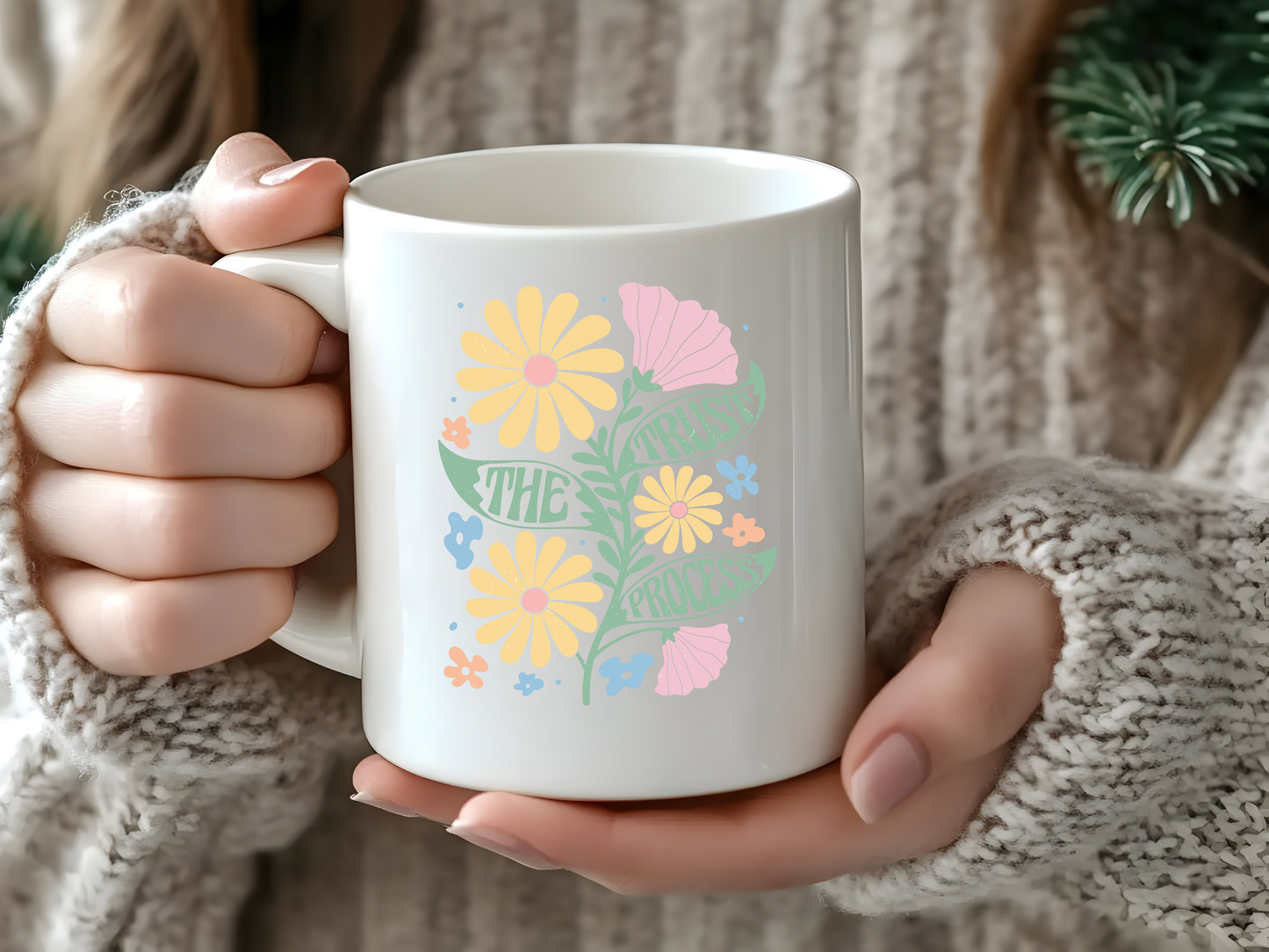 11 oz Ceramic Mug | Pastel Quotes (10 Options)