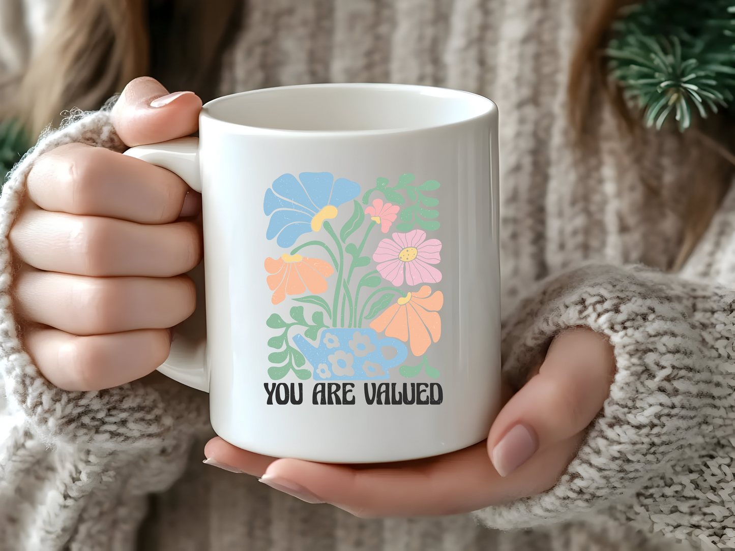 11 oz Ceramic Mug | Pastel Quotes (10 Options)