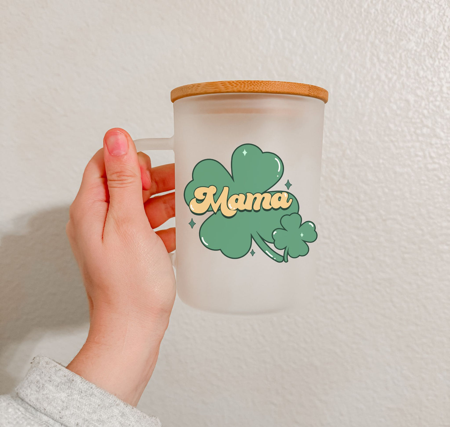 17 oz Frosted Glass Mug | St. Patty's (28 Options)