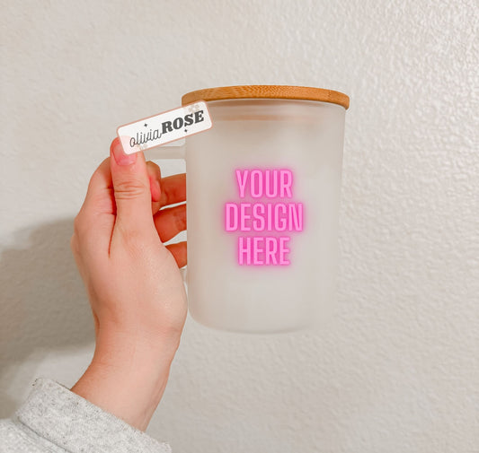 17 oz Frosted Mug with Handle Blank Mockup | Digital Download