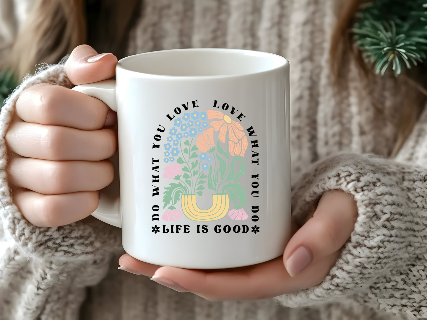 11 oz Ceramic Mug | Pastel Quotes (10 Options)