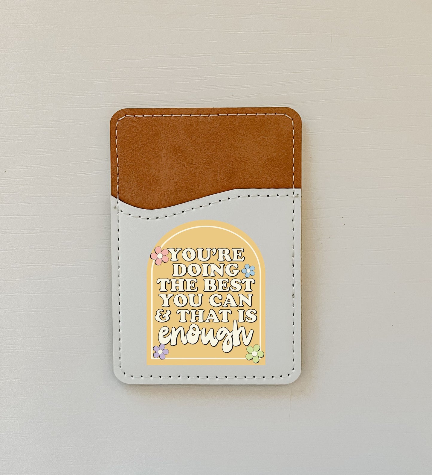 Mental Health Leather Card Holder