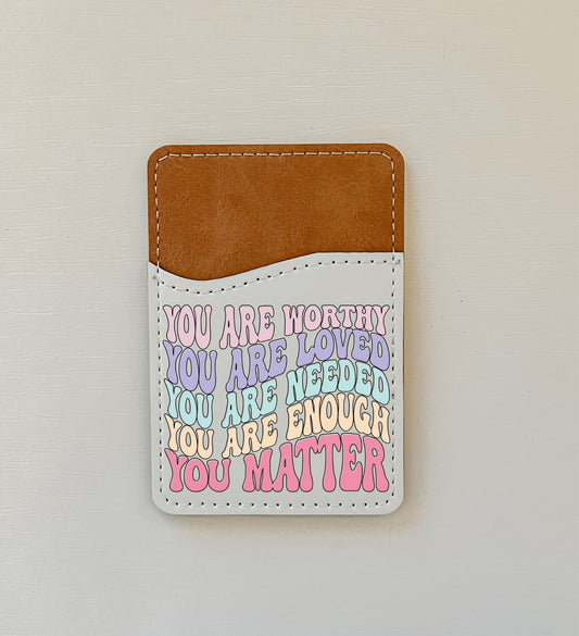 Mental Health Leather Card Holder