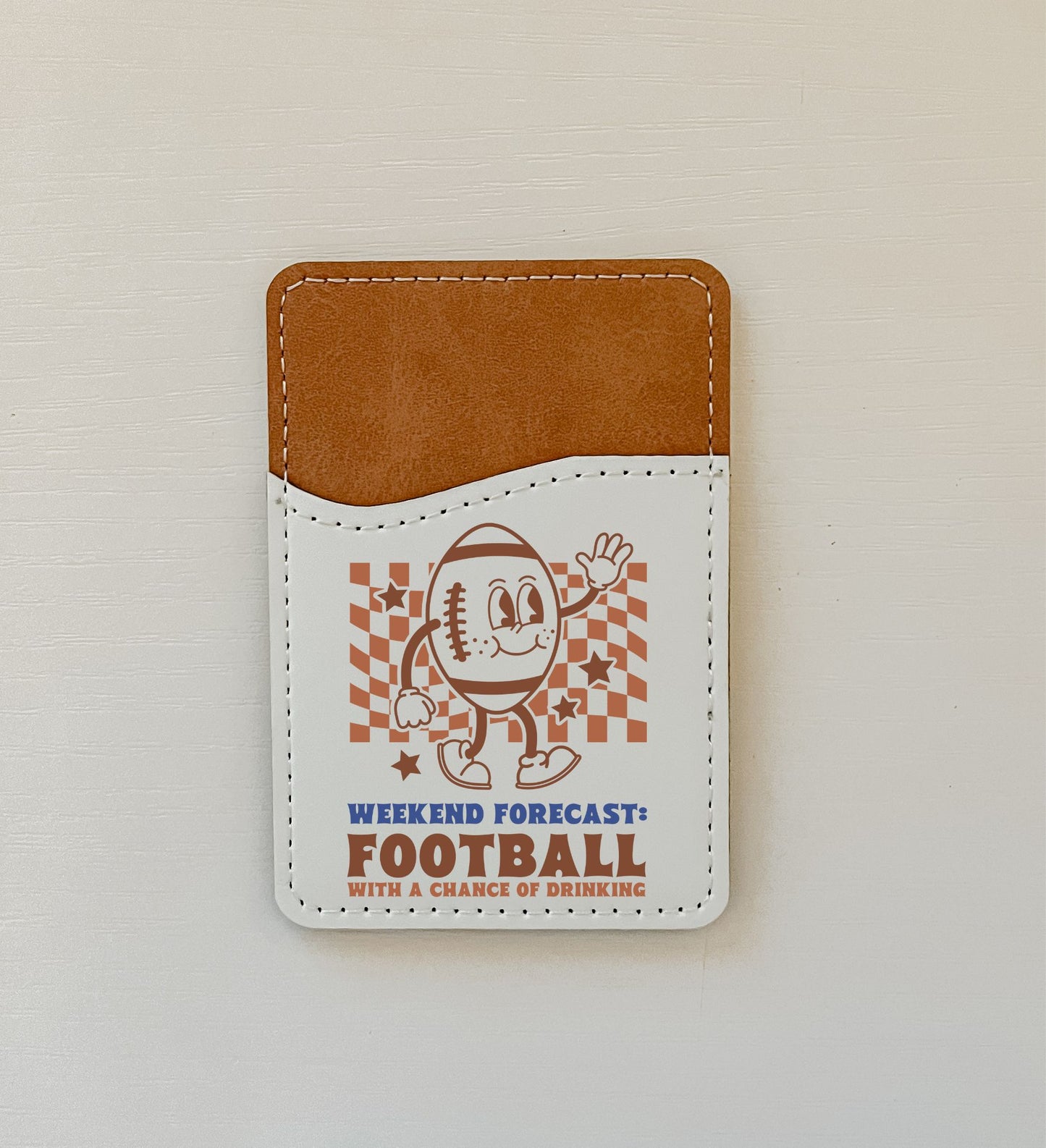 WS Football Vibes Leather Card Holder