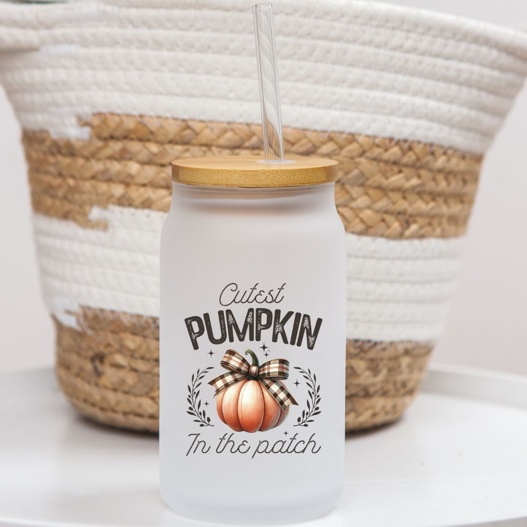 16 oz Frosted Glass Can | Girly Spooky (10 Options)