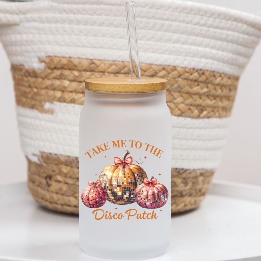 16 oz Frosted Glass Can | Fall Vibes (17 Options)